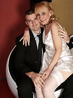 Mature woman riding a hard pole