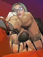 Unusual portraits nylon - legs - tits - long hair