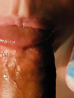 Great mouth suction blowjob