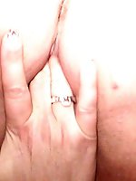 Awesome-looking bitch is spreading legs