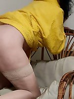 Fresh older prostitute is fingering herself