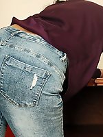 A mature woman experiences intense anal penetration