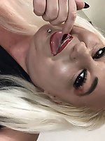 Aroused stepmother instructs in self-pleasure