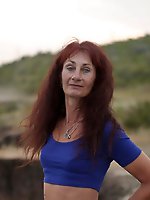 Evening potrait against the background of the river