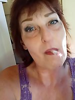 Dirty older women have their vagina penetrated