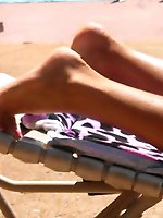 An incredible mature woman is engaging in solo activities