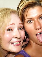 Sensual older whores want to undress the male