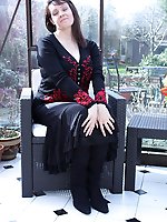 Big breasted british housewife getting wet