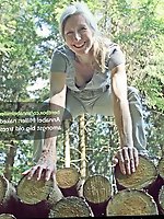 Annabel Miller naked amongst big old trees