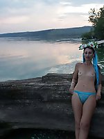 Ultra-sexy older damsel is taking off her panties