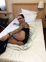 Full frilly body with stockings and suspenders